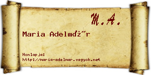 Maria Adelmár névjegykártya